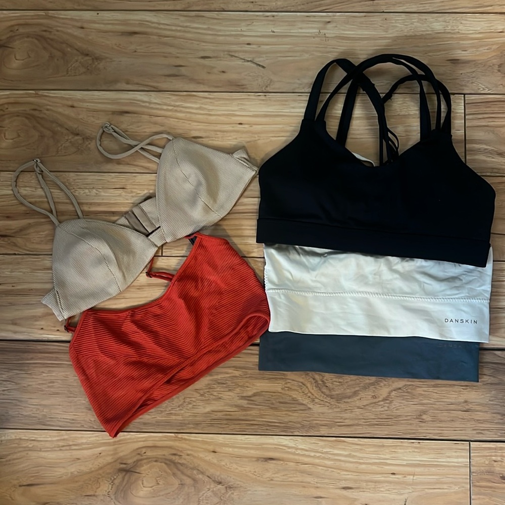 Danskin Sports Bras + Bralette Bundle - Size S
